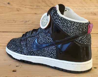 Nike Dunk Skinny Print Mid Suede Trainers UK4/US6.5/EU37.5 543242-006 Black