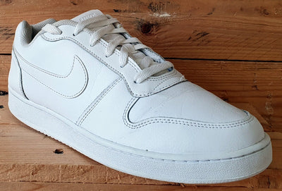 Nike Ebernon Low Leather Trainers UK9.5/US10.5/EU44.5 AQ1775-100 Triple White