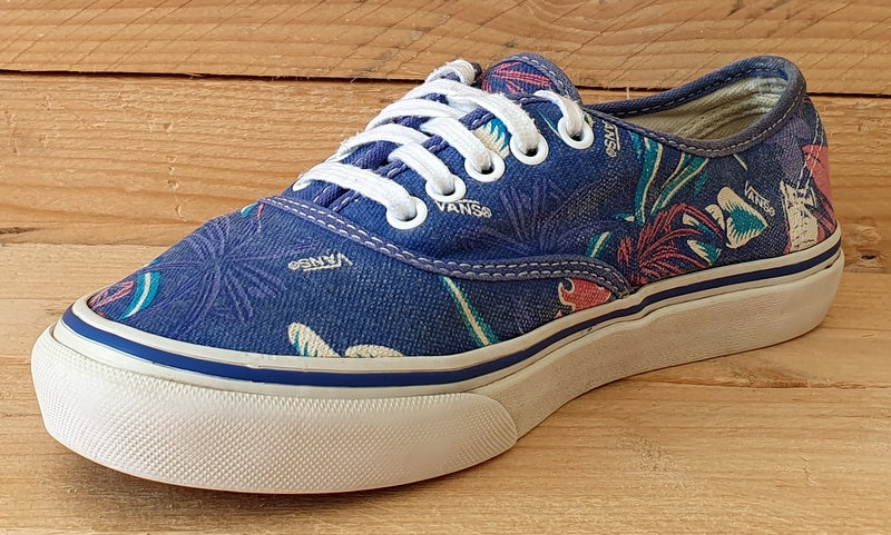 Vans Off The Wall Low Canvas Trainers UK3.5/US6/EU36 TB9O Blue/Floral