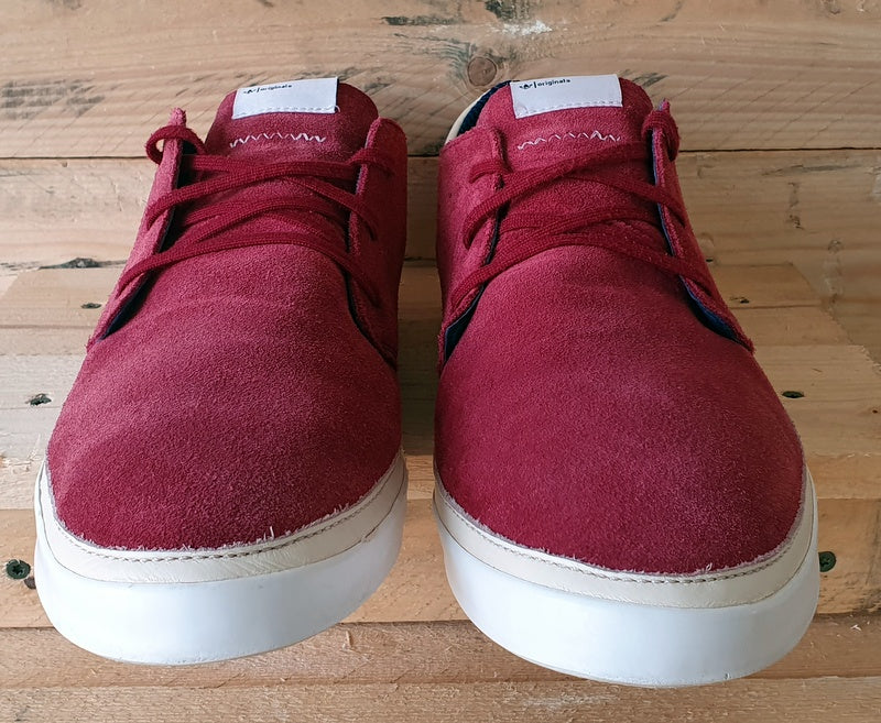 Adidas Originals Deck Low Suede Trainers UK11/US11.5/EU46 G63969 Burgundy/Cream