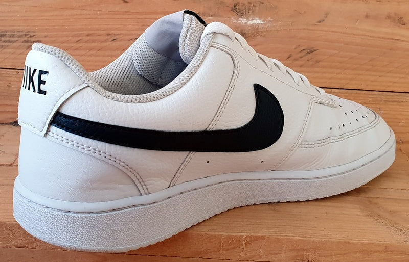 Nike Court Vision Low Leather Trainers UK10/US11/EU45 CD5463-101 White/Black