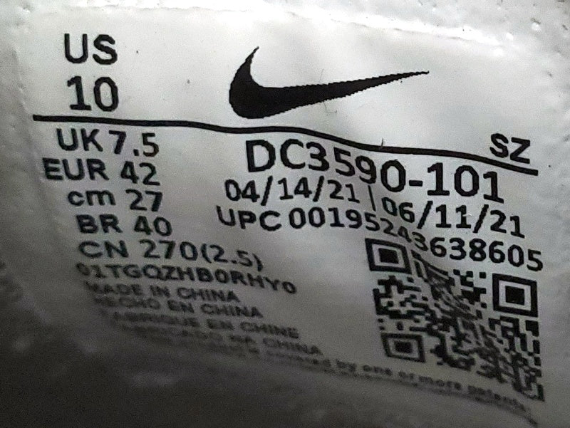 Nike Air Force 1 Sculpt Mid Leather Trainers UK7.5/US10/EU42 DC3590-101 White