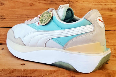 Puma Cruise Rider Textile Trainers UK8/US10.5/EU42 381881-01 White/Eggshell Blue