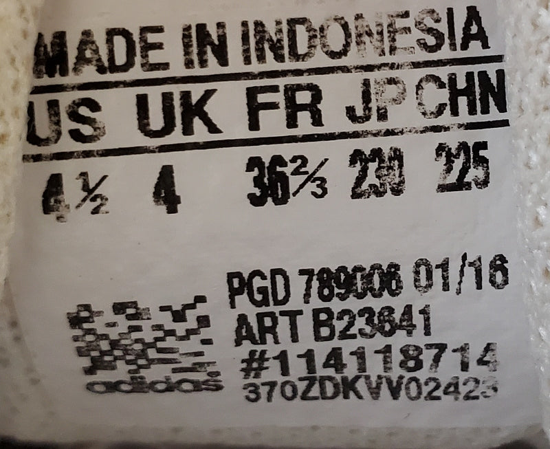 Adidas Superstar Low Leather Trainers UK4/US4.5/EU36.5 B23641 Triple White