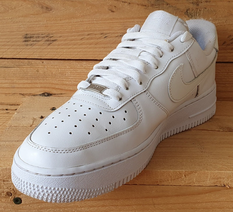 Nike Air Force 1 Low Leather Trainers UK8 US10.5 EU42.5 DD8959 100 Triple White VintageTrainers