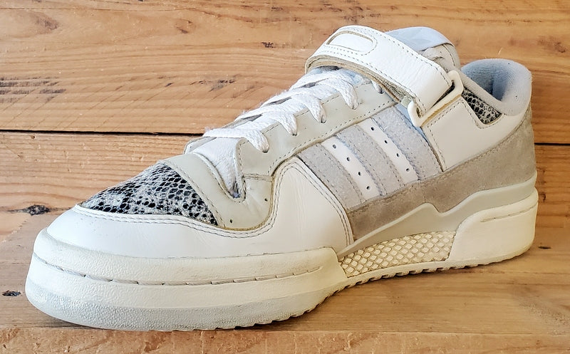 Adidas Forum 84 Low Leather/Snakeskin Trainers UK9/US9.5/EU43 FZ6292 White