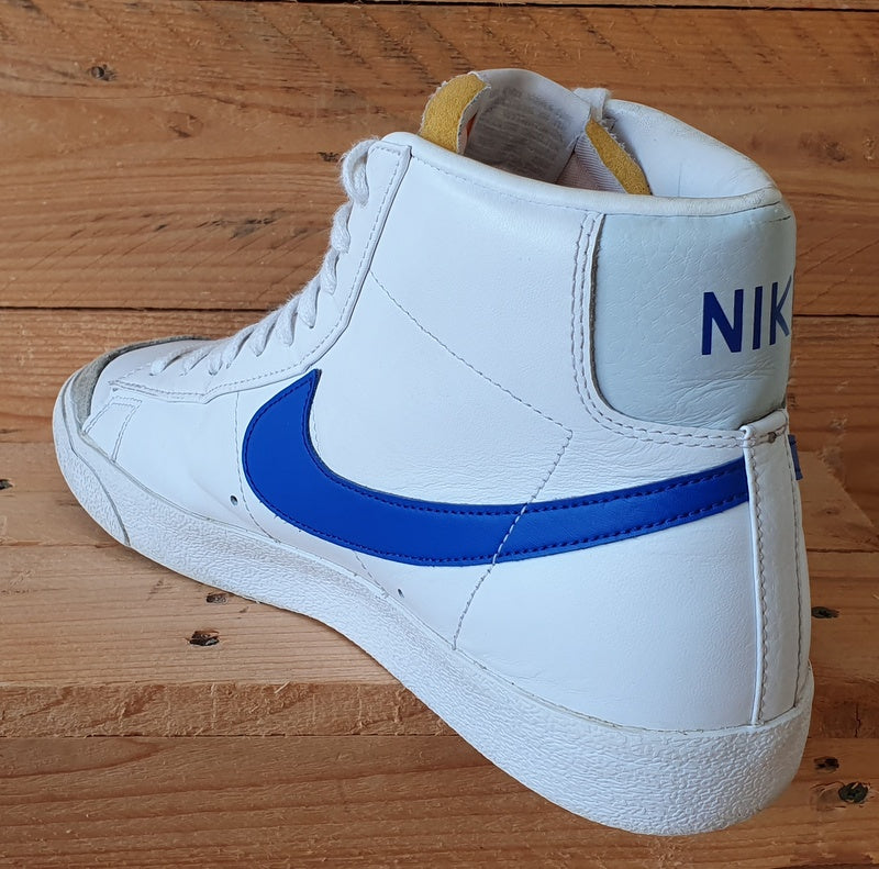 Nike Blazer 77 Mid Leather Trainers UK10/US11/EU45 BQ6806-124 White/Game Royal