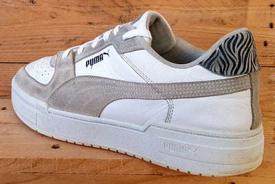 Puma CA Pro Low Leather/Suede Trainers UK12/US13/EU47 391107-01 White/Beige