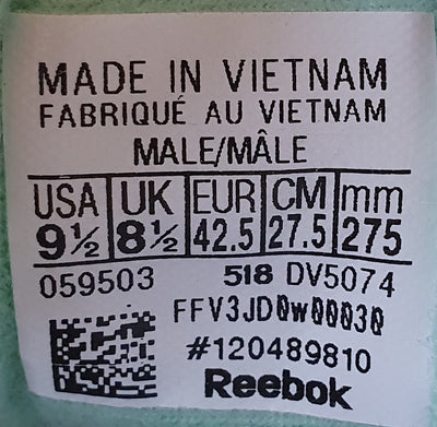 Reebok Classic Rapide Low Textile/Suede Trainers UK8.5/US9.5/EU42.5 DV5074 White