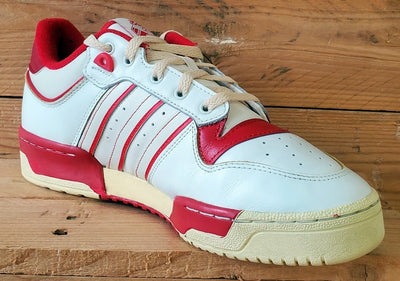 Adidas Rivalry 86 Low Leather Trainers UK9/US9.5/EU43 GZ2557 Core White/Red