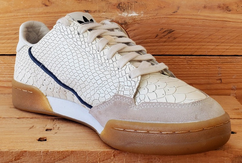 Adidas Continental 80 Low Leather Trainers UK7.5/US8/EU41 D96659 White Python
