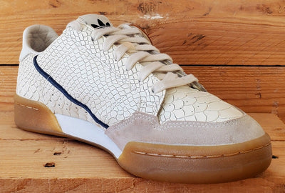 Adidas Continental 80 Low Leather Trainers UK7.5/US8/EU41 D96659 White Python