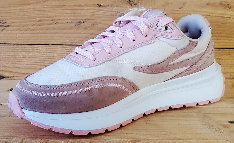 Fila Ray Low Textile/Suede Trainers UK5.5/US6.5/EU39 3RM01683-661 Pink/White