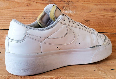 Nike Blazer Platform Low Leather Trainers UK5/US7.5/EU38.5 DJ0292-100 White