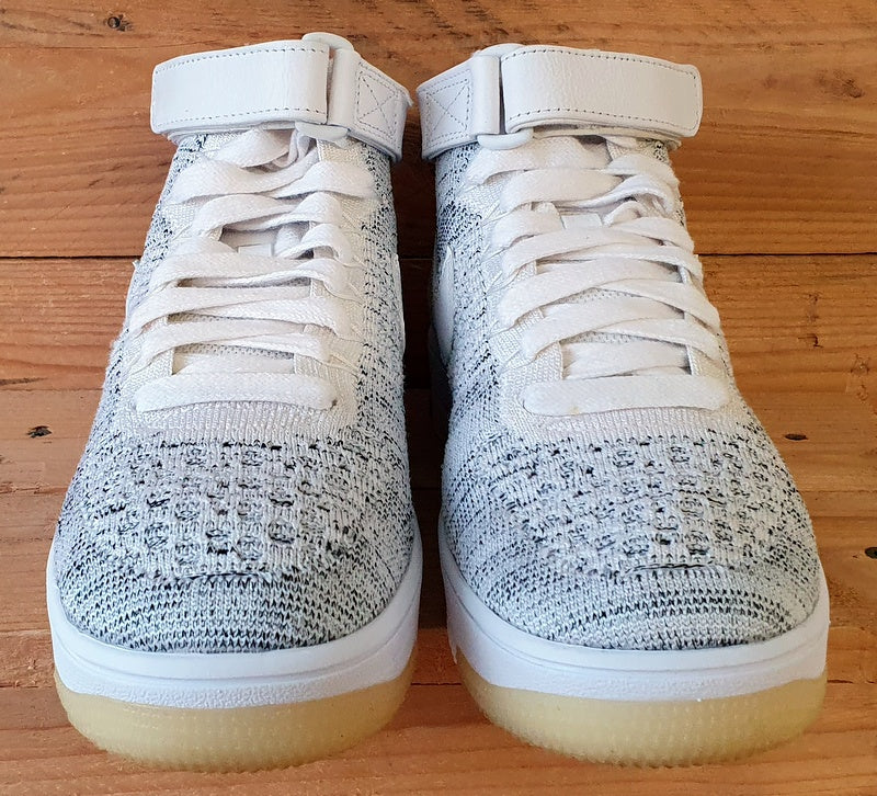 Nike Air Force 1 Mid Flyknit Trainers UK5/US7.5/EU38.5 818018-101 White