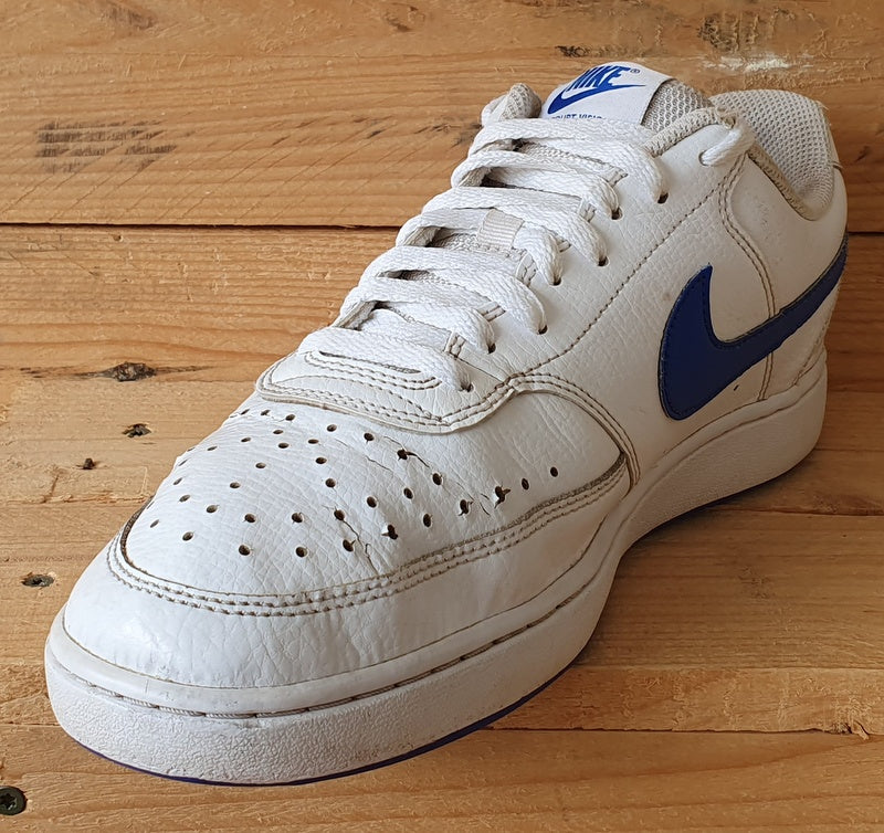 Nike Court Vision Leather Trainers UK8/US9/EU42.5 CD5463-103 White/Game Royal