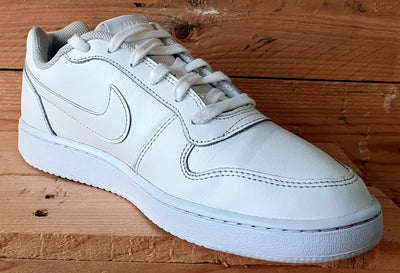 Nike Ebernon Low Leather Trainers UK7.5/US8.5/EU42 AQ1775-100 Triple White