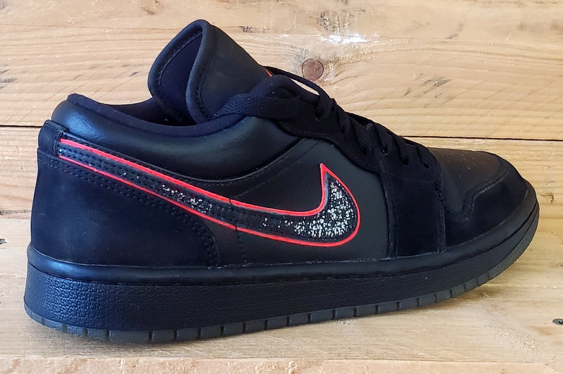 Nike Air Jordan 1 Low Leather Trainers UK6/US7/EU40 CK3022-006 Black/Orbit Red