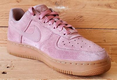 Nike Air Force 1 Low Suede Trainers UK4.5/US7/EU38 AA0287-600 Particle Pink/Gum