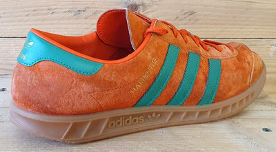 Adidas Originals Hamburg Low Suede Trainers UK8.5/US9/EU42.5 H00447 Orange/Green