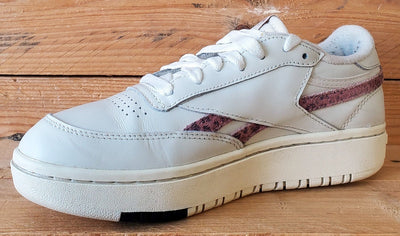 Reebok Club C Double Low leather UK4/US6.5/EU37 H67811 Chalk/Cheetah