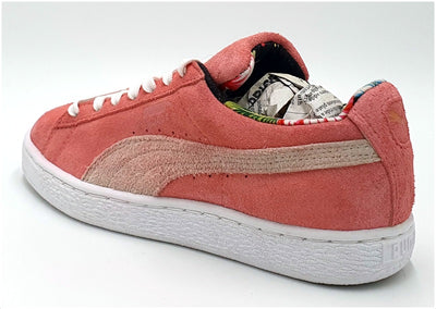 Puma Suede Classic Low Trainers 357626 04 Pink Floral/White UK4/US6.5/EU37