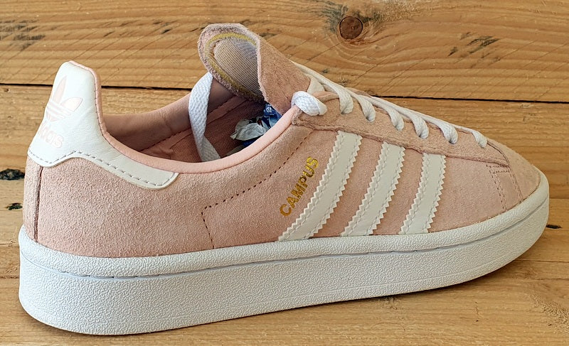 Adidas Originals Campus Low Suede Trainers UK4/US5.5/EU36.5 BY9845 Pink/White