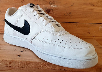 Nike Court Vision Low Leather Trainers UK9/US10/EU44 DH2987-101 White/Black