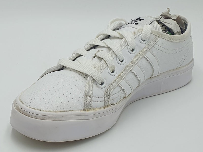 Adidas Originals NIzza Low Canvas Trainers BB5574 Triple White UK3/US3.5/EU35.5