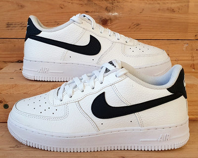 Nike Air Force 1 Low GS Leather Trainers UK4.5/US5Y/E37.5 CT3839-100 White/Black