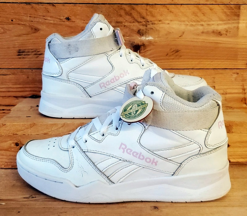 Reebok Royal BB4500 Mid Leather Trainers UK4/US6.5/EU37 G58640 Triple White