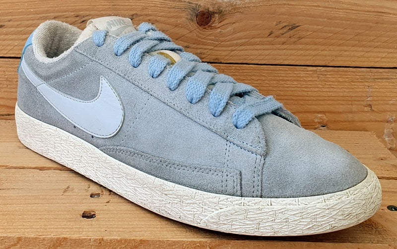 Nike Blazer Low Suede Trainers 517371 402 Light Sky Blue White UK7 US9.5 EU41 VintageTrainers