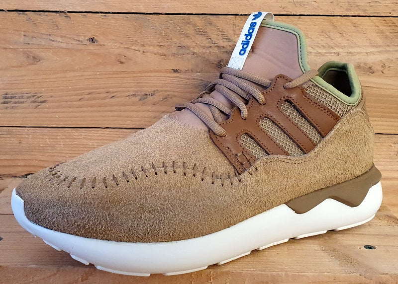 Adidas Tubular Moc Runner Low Suede Trainers UK9/UK9.5/EU43 B25786 Timber Beige