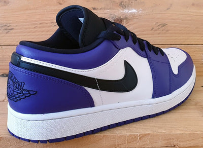 Nike Air Jordan 1 Low Leather Trainers UK8.5/US9.5/EU43 553558-500 Purple/White