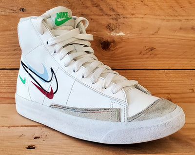 Nike Blazer 77 Multi Swoosh Leather Trainers UK4/US4.5Y/EU36.5 DM9475-100 White