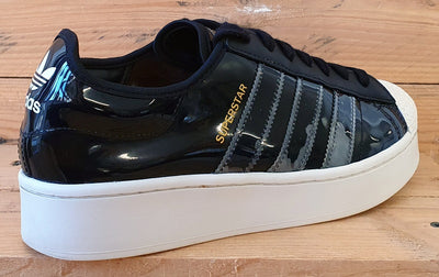 Adidas Superstar Bold Low Pleather Trainers UK7.5/US9/E41 FW8423 Black Off White