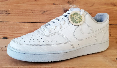 Nike Court Vision Low Leather Trainers UK6/US8.5/EU40 DH3158-100 Triple White