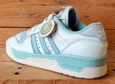 Adidas Rivalry Low Leather Trainers UK4/US4.5/EU36.5 EF6412 White/Green