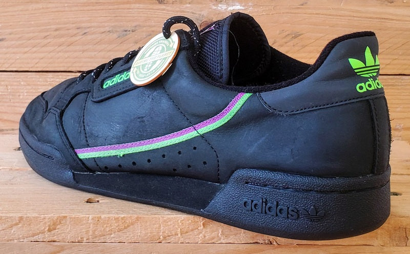 Adidas Continental 80 Low Suede Trainers UK9.5/US10/EU44 FU9392 Black/Purple