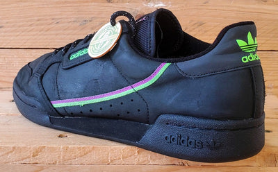 Adidas Continental 80 Low Suede Trainers UK9.5/US10/EU44 FU9392 Black/Purple