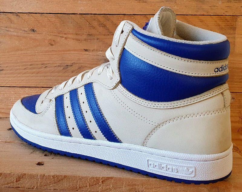 Adidas Top Ten RB Mid Leather Trainers UK10.5/US11/EU45 FZ6022 Cream/Royal Blue