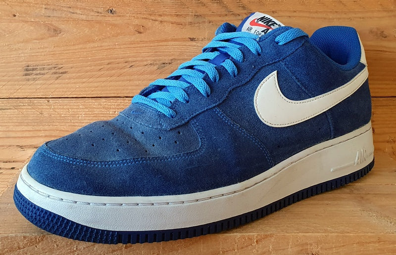 Nike Air Force 1 Low Suede Trainers UK11.5/US12.5/EU47 820266-404 Hyper Cobalt