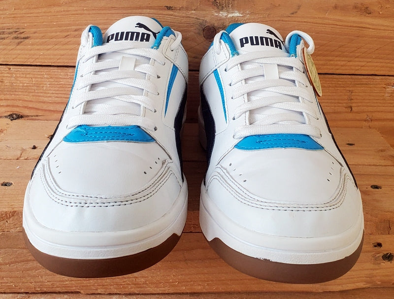 Puma Rebound Joy Low Leather Trainers UK8/US9/EU42 380747-07 White/Blue/Black