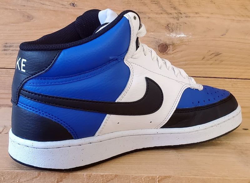 Nike Court Vision Mid Leather Trainers UK6/US7/EU40 FQ8740-480 Blue/White
