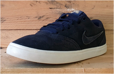 Nike SB Check Solar Soft Low Suede Trainers UK7/US8/EU41 843895-402 Navy Blue