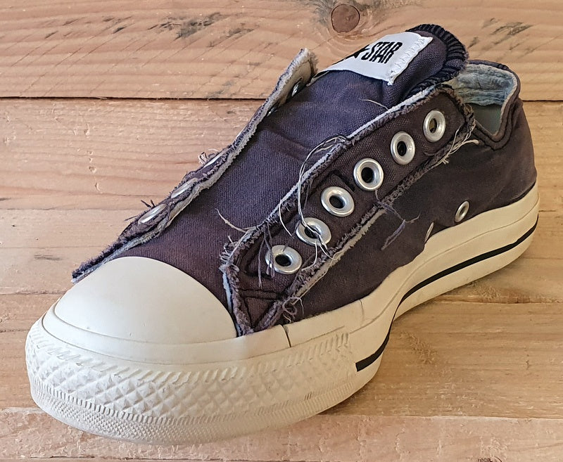 Converse Laceless Chuck Taylor Trainers UK5.5 US7.5 EU38 1T366 Purple White VintageTrainers