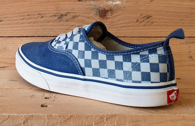 Vans Off The Wall Low Canvas Trainers UK4/US5/E36.5 721356 Blue/White Chequered 