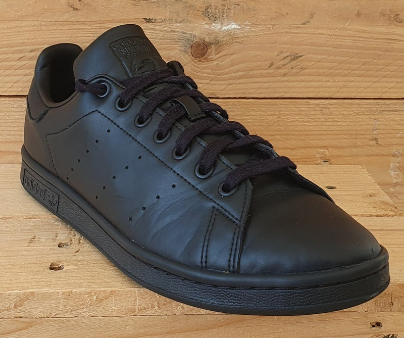 Adidas Stan Smith Low Leather Trainers UK8 US8.5 EU42 FX5499 Triple Black