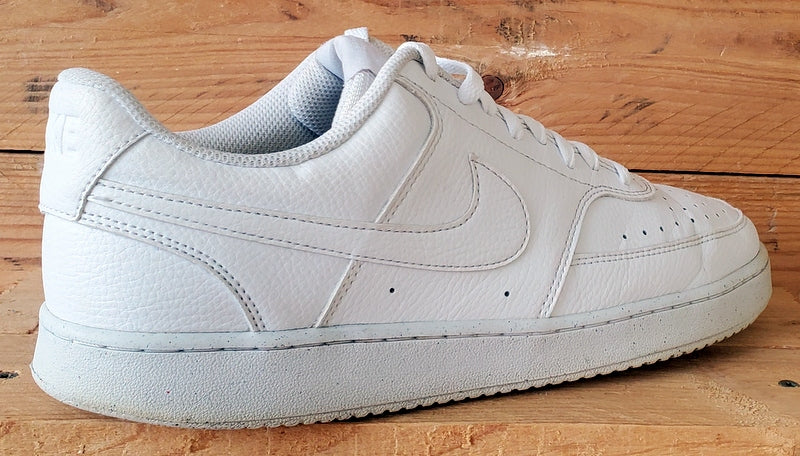 Nike Court Vision Next Nature Low Leather Trainers UK9.5/US10.5/EU44.5 White