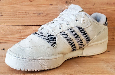 Adidas Rivalry Low Suede Trainers UK5.5/US7/EU38.5 EG9003 Grey/Zebra Print